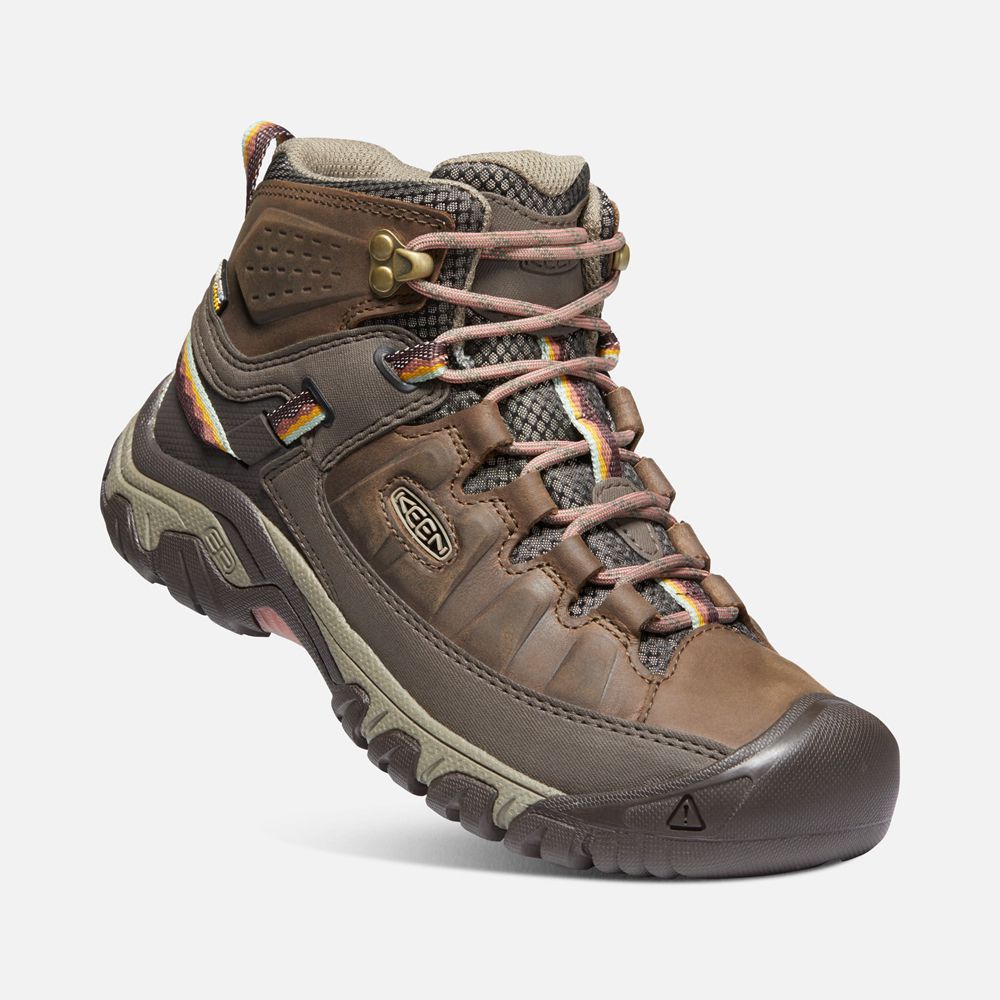 Botas de Seguridad Keen Mexico Marrom - Mujer Targhee Iii Waterproof Mid - ZC4816523